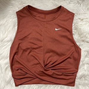 NIKE Dri-Fit Crop Top- Rust